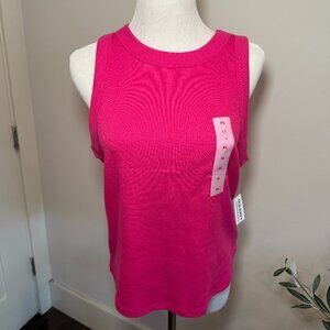 NWT Old Navy Women's Hot Pink Rib Knit Tank Top Size XL